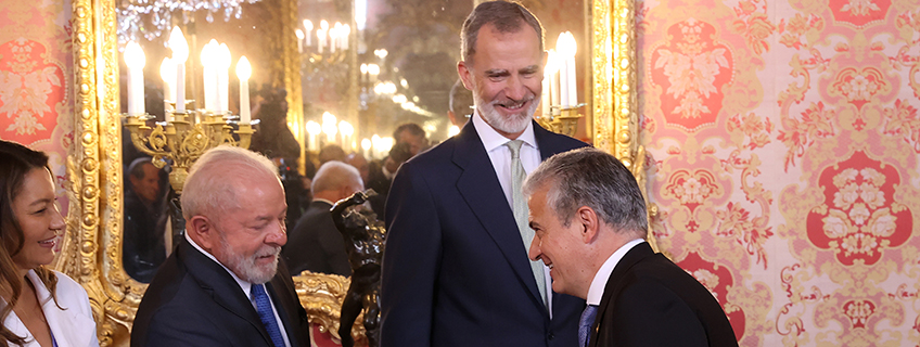 FUNIBER参加了西班牙国王为巴西总统卢拉-达-席尔瓦举行的招待会